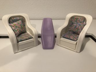 Vintage Barbie Recliners With Original Cushions and Lounge Chair