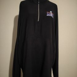 Mens Black Super Bowl Vintage Zip Down Sweatshirt /Jacket (Size XXL)