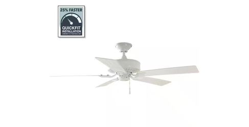 Hampton Bay Barrow Island 52 in. Indoor/Outdoor Wet Rated White Ceiling fan