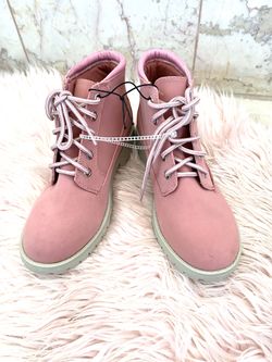 Pink Tim boots