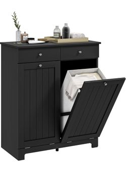 Laundry Cabinet with 2 Removable Baskets