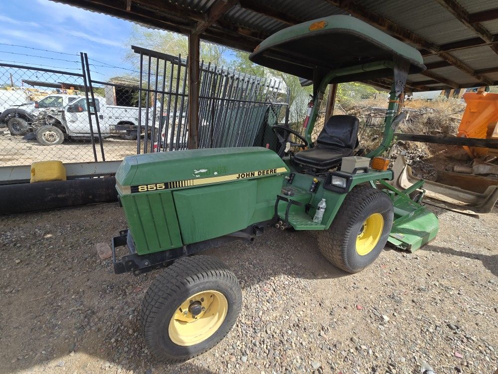 john deere 855 tractor with flail.mower diesel