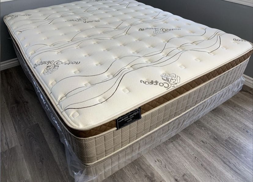 King Organic Cloud Edition Europillow Top 12inch Mattress!!