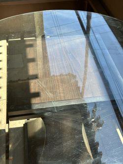 West Elm Round Glass Dining Table – Excellent Condition