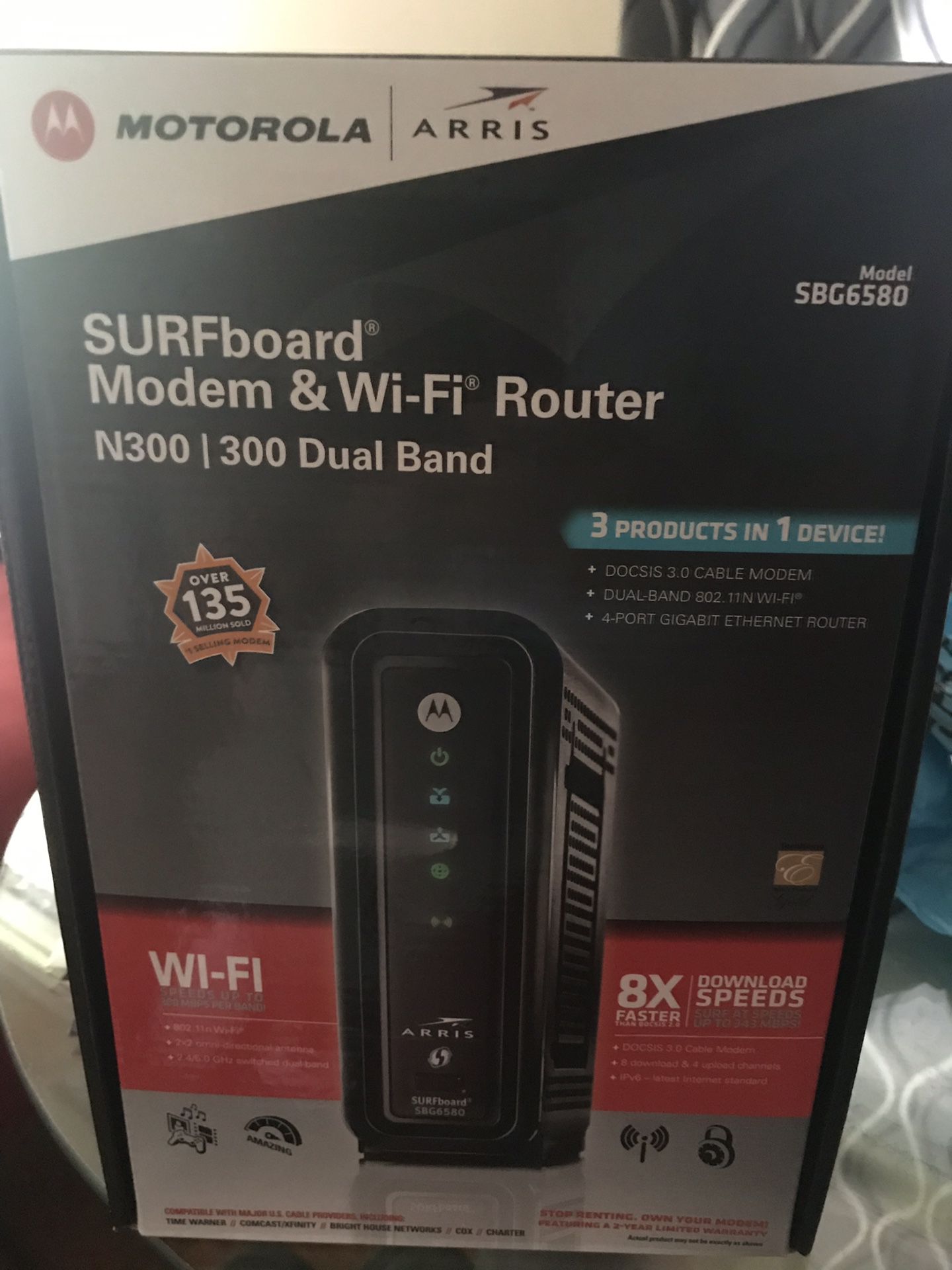 Motorola Modem and WiFi Router