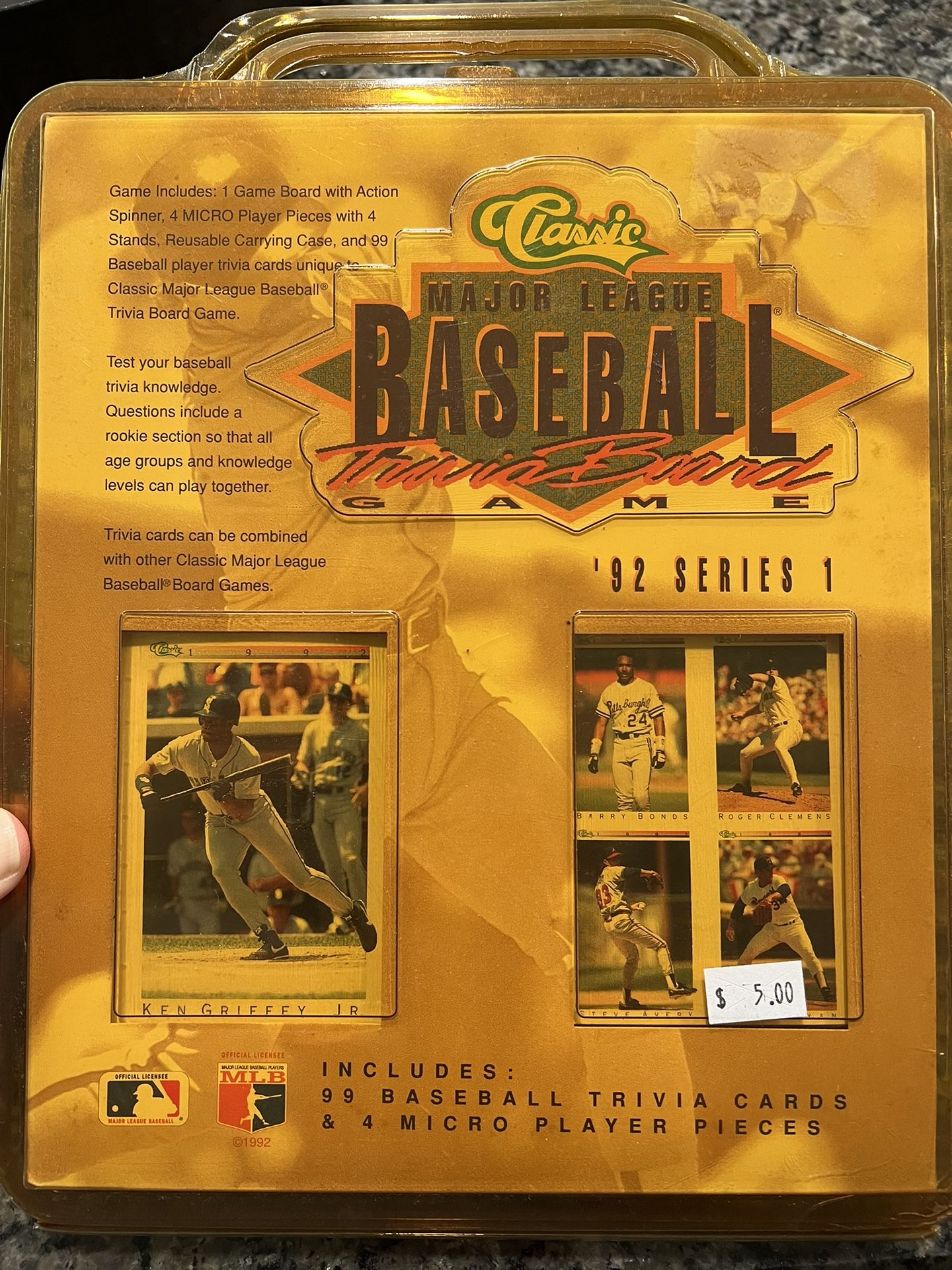 1992 Classic MLB Trivia Board Game-Sealed