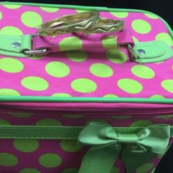 Train Case With Bracelets And Hair Massage Wand