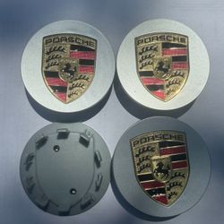 Porsche Center Caps 76mm Silver And Gold