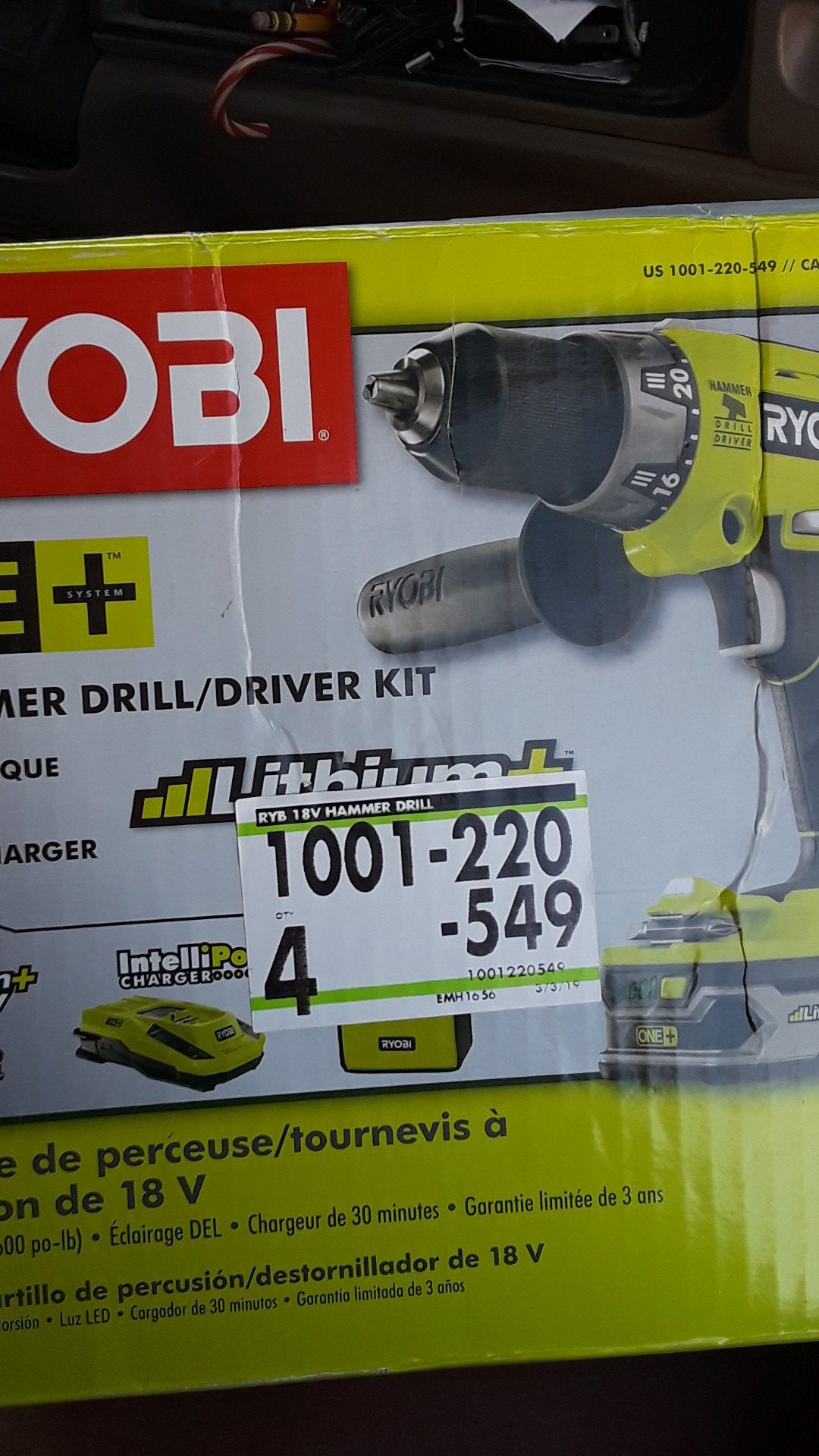 Ryobi 18v hammer drill /driver kit