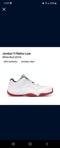 Jordan 11 Retro Low white red (2012) LIGHTLY  Size 11