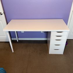 IKEA Desk White With Drawers 