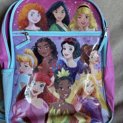Disney Princesses Ariel~Snow White~Cinderella Backpack New