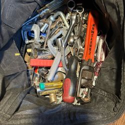 Black  Tool Bag With Tools All Kinds See Pic
