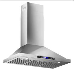 INATEK 36 in. 900 CFM Convertible Wall Mount Range Hood with Remote, Touch Control LCD, Long-term Warranty in Stainless Steel