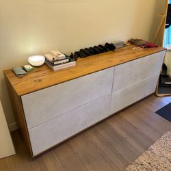 Sonder Living Sands 4-Drawers White Oak Wood Double Dresser