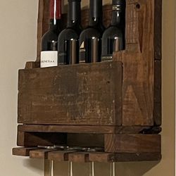 Distressed Wine Racks - Pair