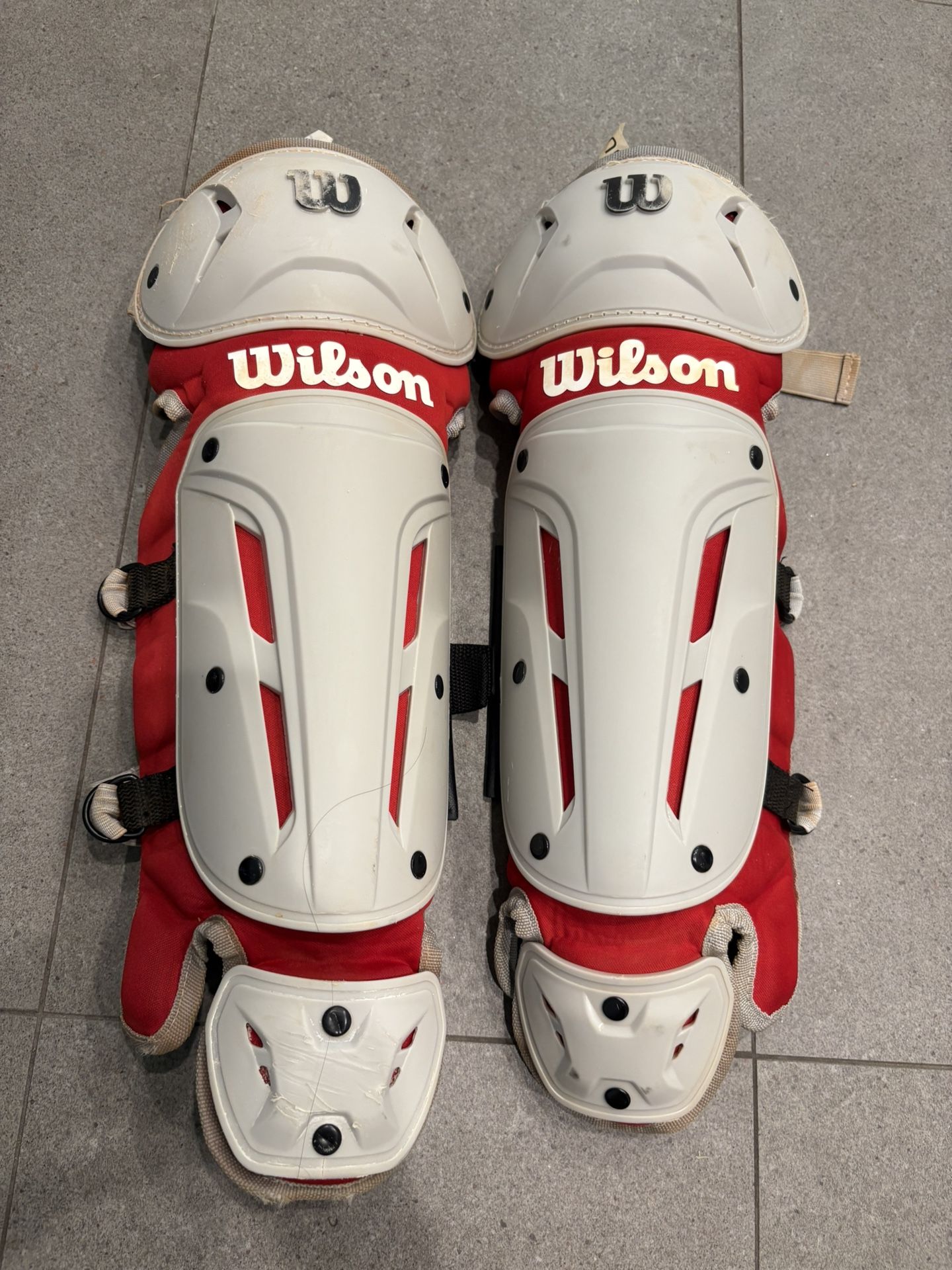 Fastpitch Softball girls catchers leg guards.