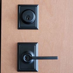 Schlage Matte Black Entry Lock Sets