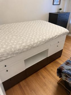 Platform Bed Frame with Storage Drawers