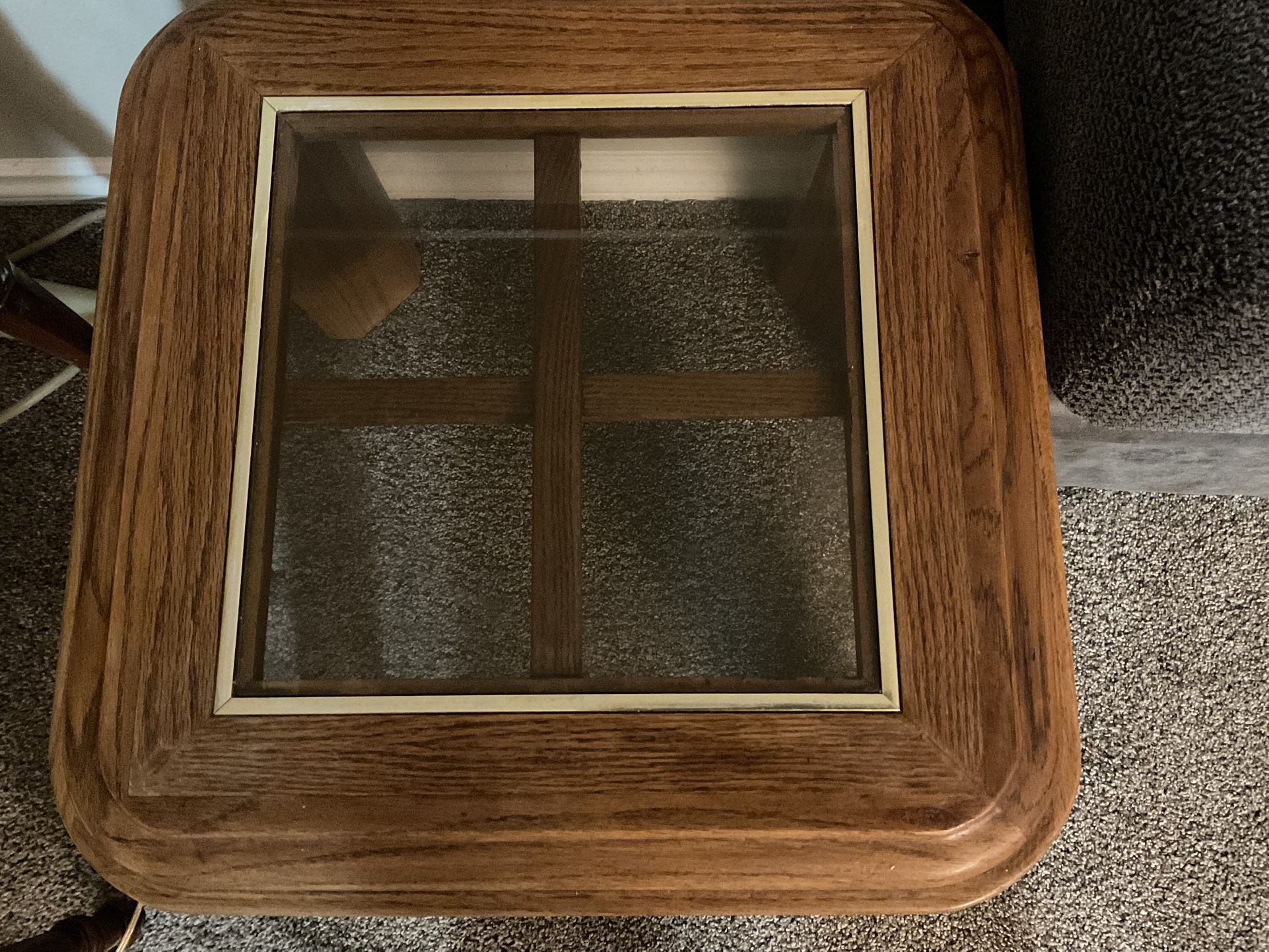 Glass Top Side Table