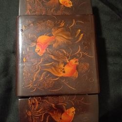 1970's Japanese Lacquer Jewelry Box 