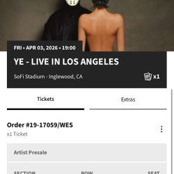 Kanye West Ticket