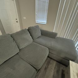 Gray L Shaped Sectional Couch
