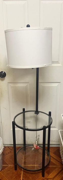 Side Table with lamp attachment