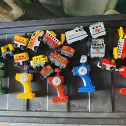 Huge Lot of Geotrax Remotes Motorized Trains and Track Vehicles