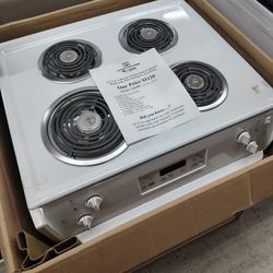 $1126(MSRP$2049, Save $923) GE 4 Burner Electric Range With Self-clean Oven and Sensi-Temp Coils