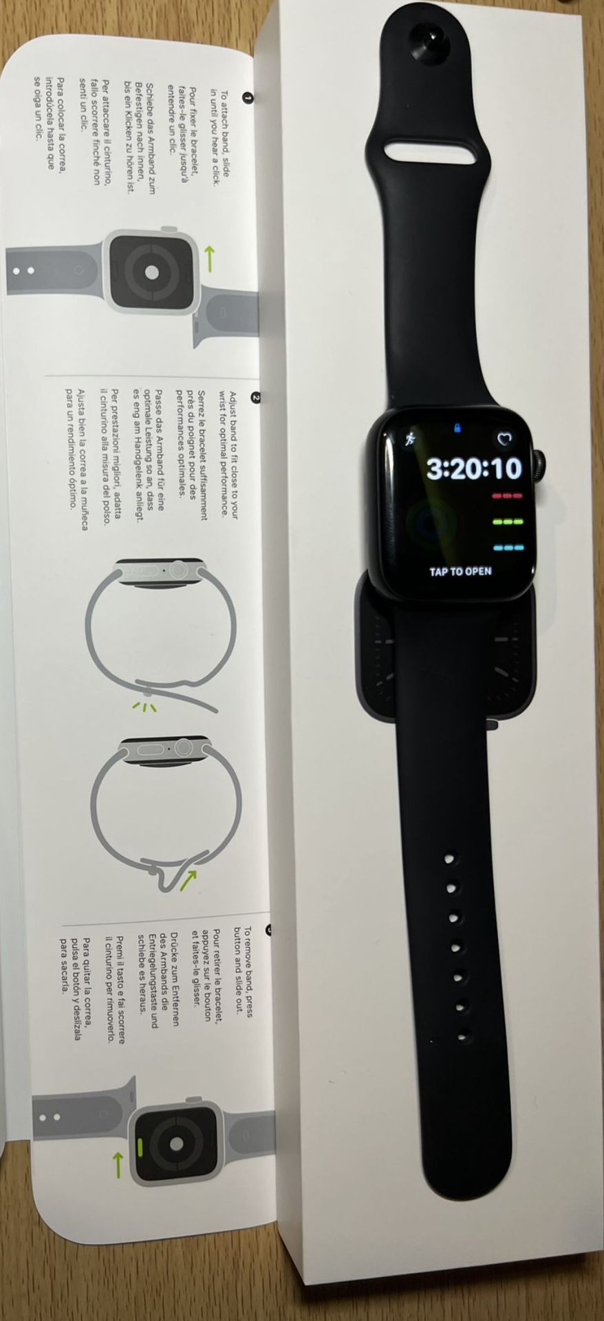 -Apple Watch Series 6 (GPS + Cellular) 44mm Aluminum Case Black Sport Band