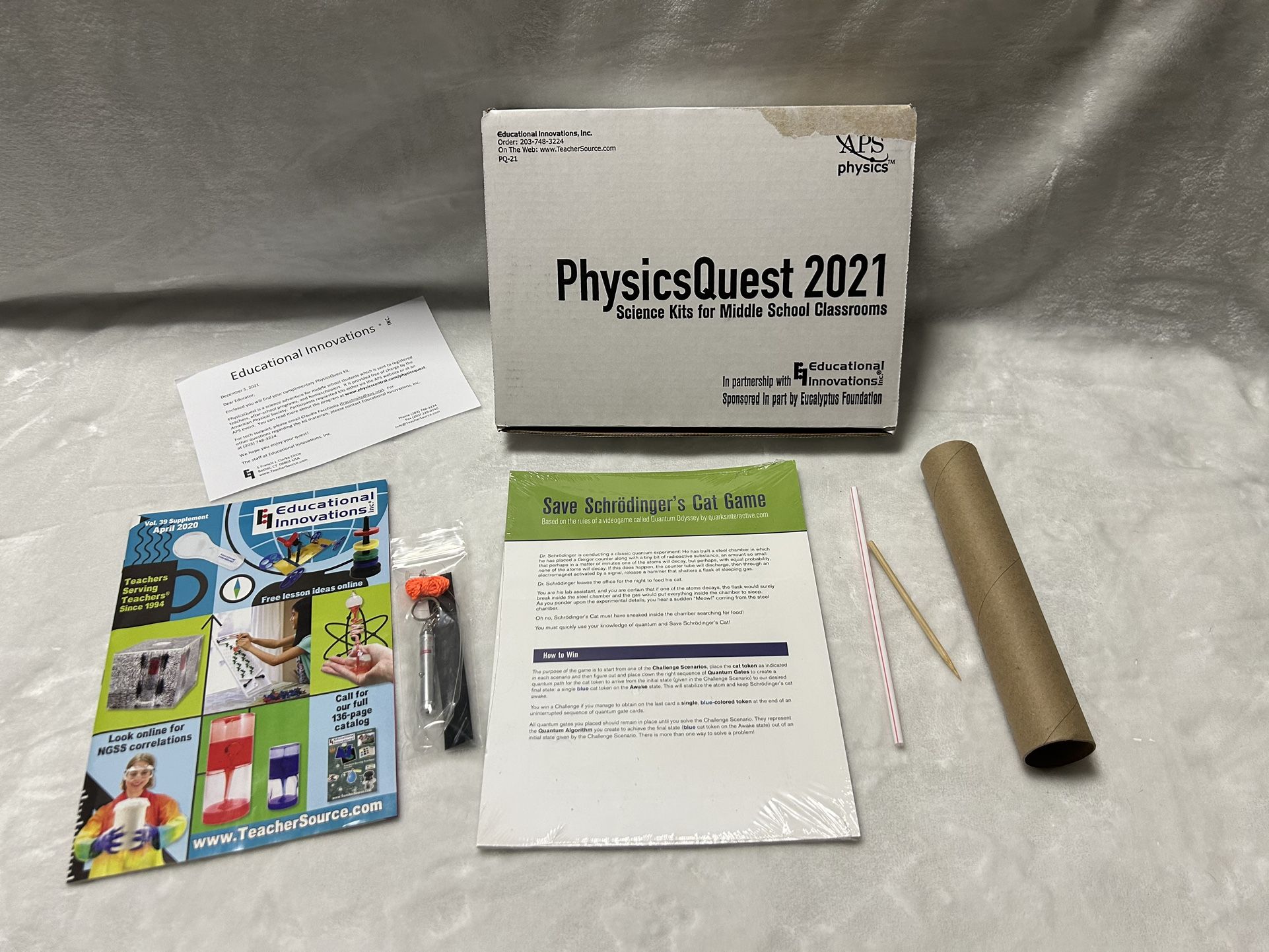 Educational Innovations PhysicsQuest Schrodinger's Cat learning experiment kit