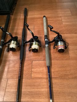 FISHING SURF Three Poles 6'4 /9'/10' With Shakespeare Reels for Sale in  Huntingtn Sta, NY - OfferUp
