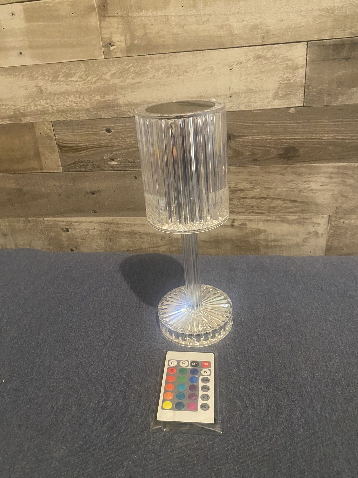 crystal table lamp changes different colors