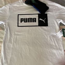 Puma Kids Tee And Socks large (14-16)