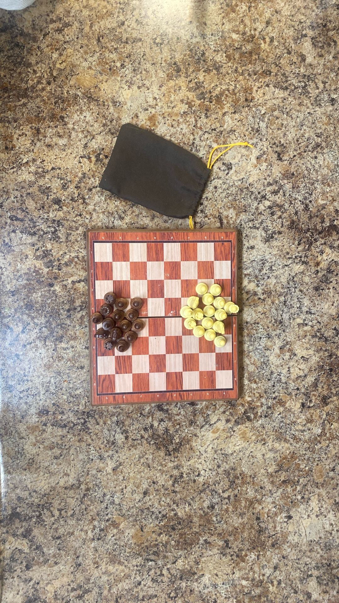 Miniature Wooden Chess Board