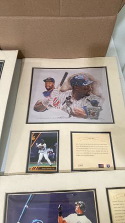 Kirby Puckett, frank thomas, Mike piazza Kelly studios player cards