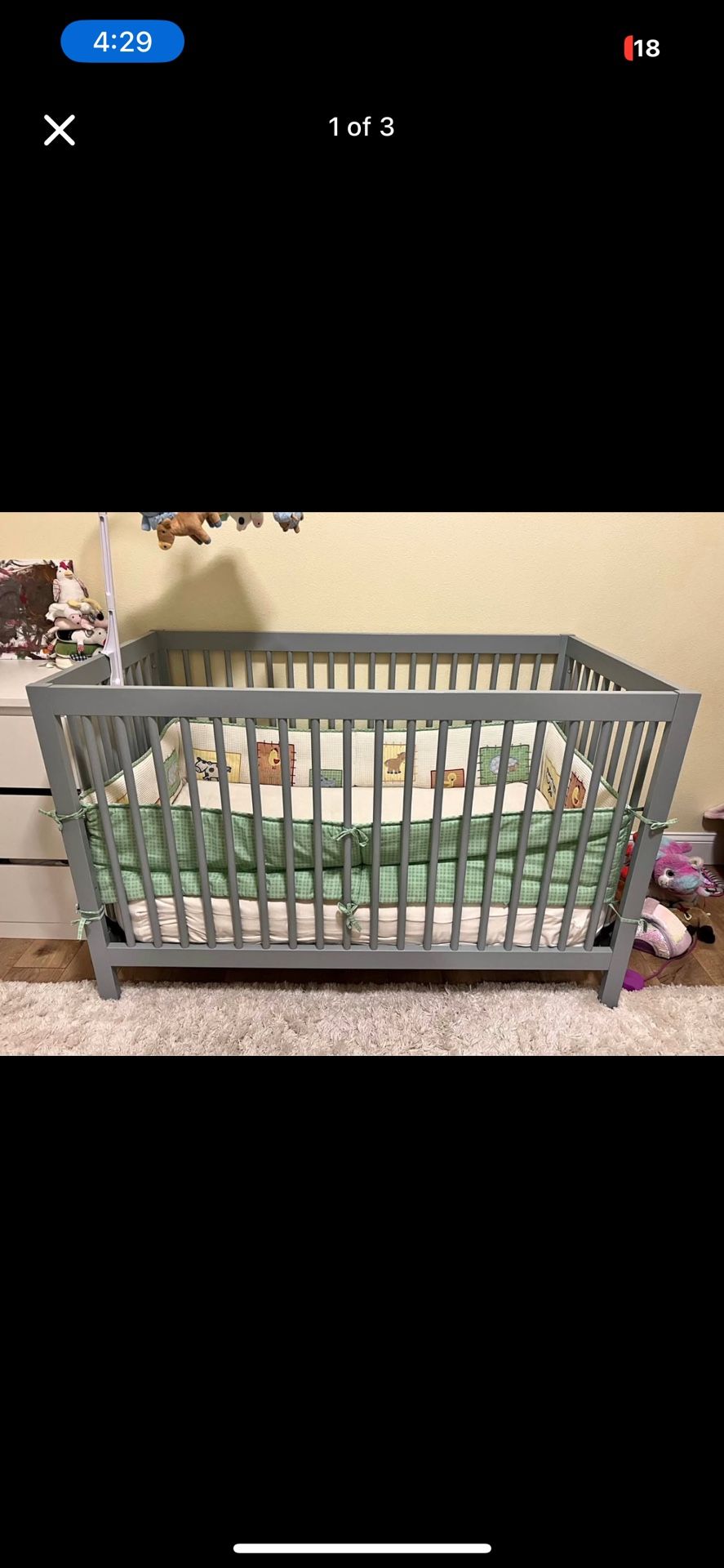 Baby Crib. **No Mattress**