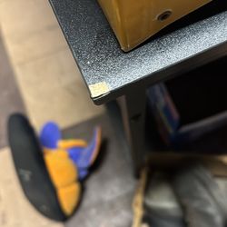 Gaming Desk With Plugs And Led Lights 