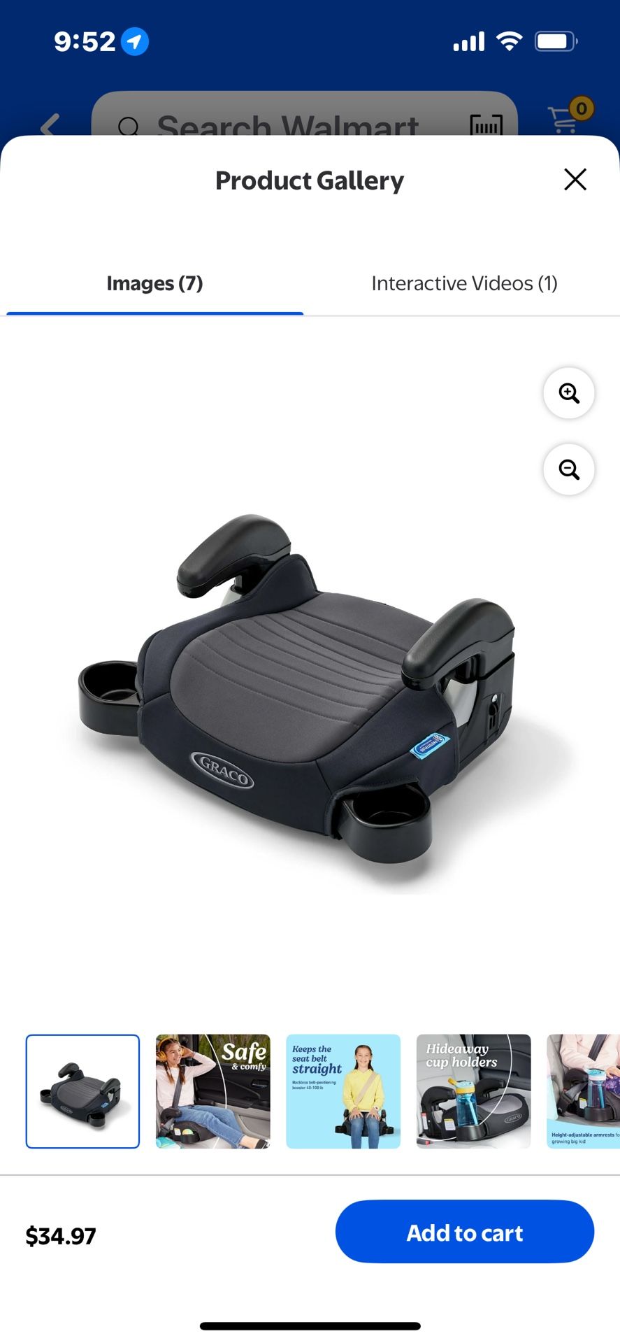 Graco Backless Car Seat