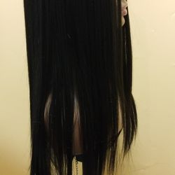 Long Black Straight Wig