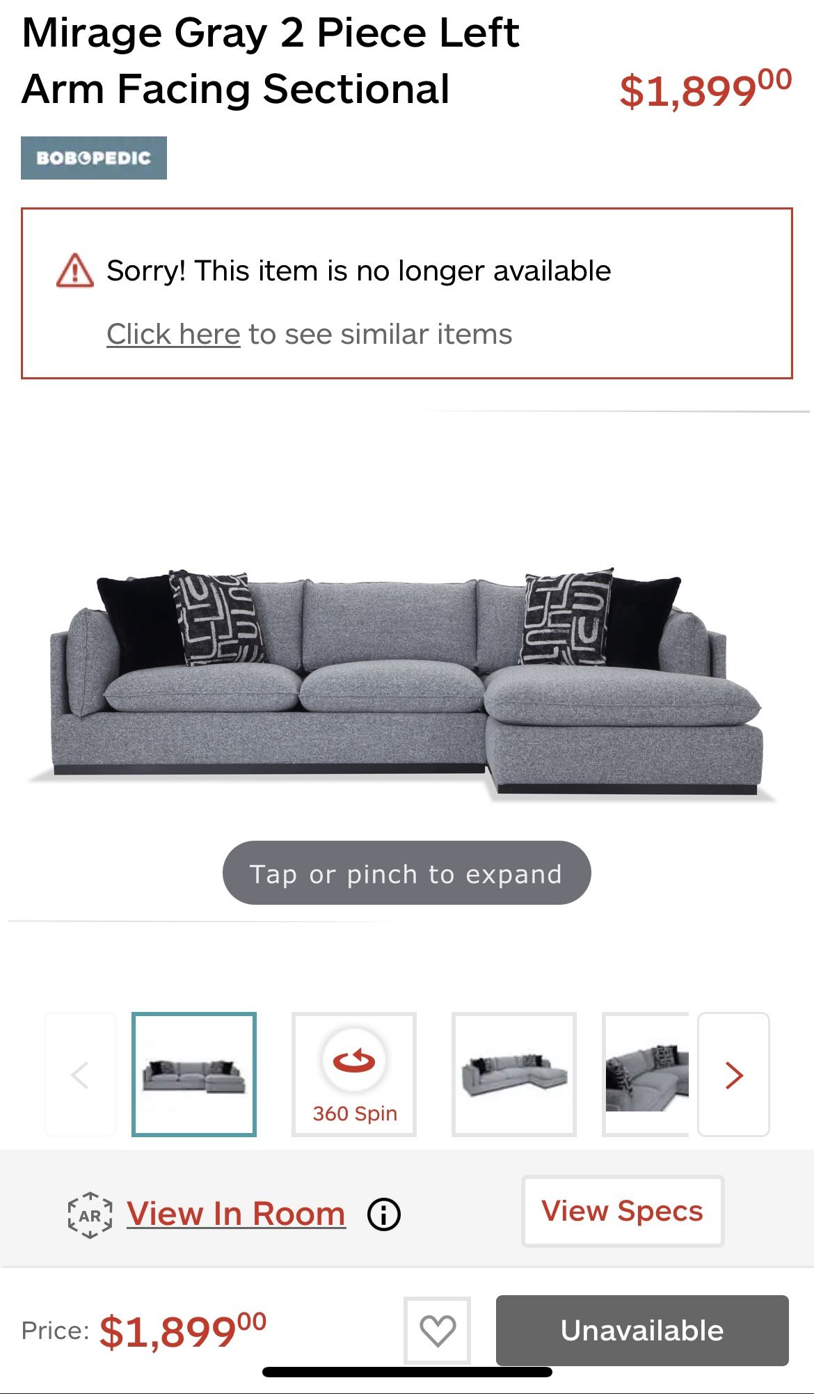 AllModern 124” Gray Sectional Sofa Couch FREE DELIVERY NYC for Sale