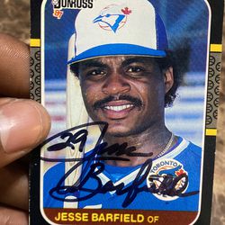 Jesse Barfield autographed Card Thumbnail