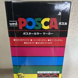 Uni Posca PC5M15C Paint Marker Pen Set - 15 Count