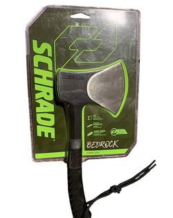 BEDROCK CAMP AXE DELTA SERIES 3CR13 BLADE STEEL • SATIN BLADE FINISH FLAT GROUND - NON-SLIP HANDLE - 16800 Polyester Sheath 