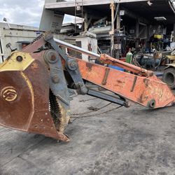 Excavator arm With Bucket And Thumb. Central Fabricators