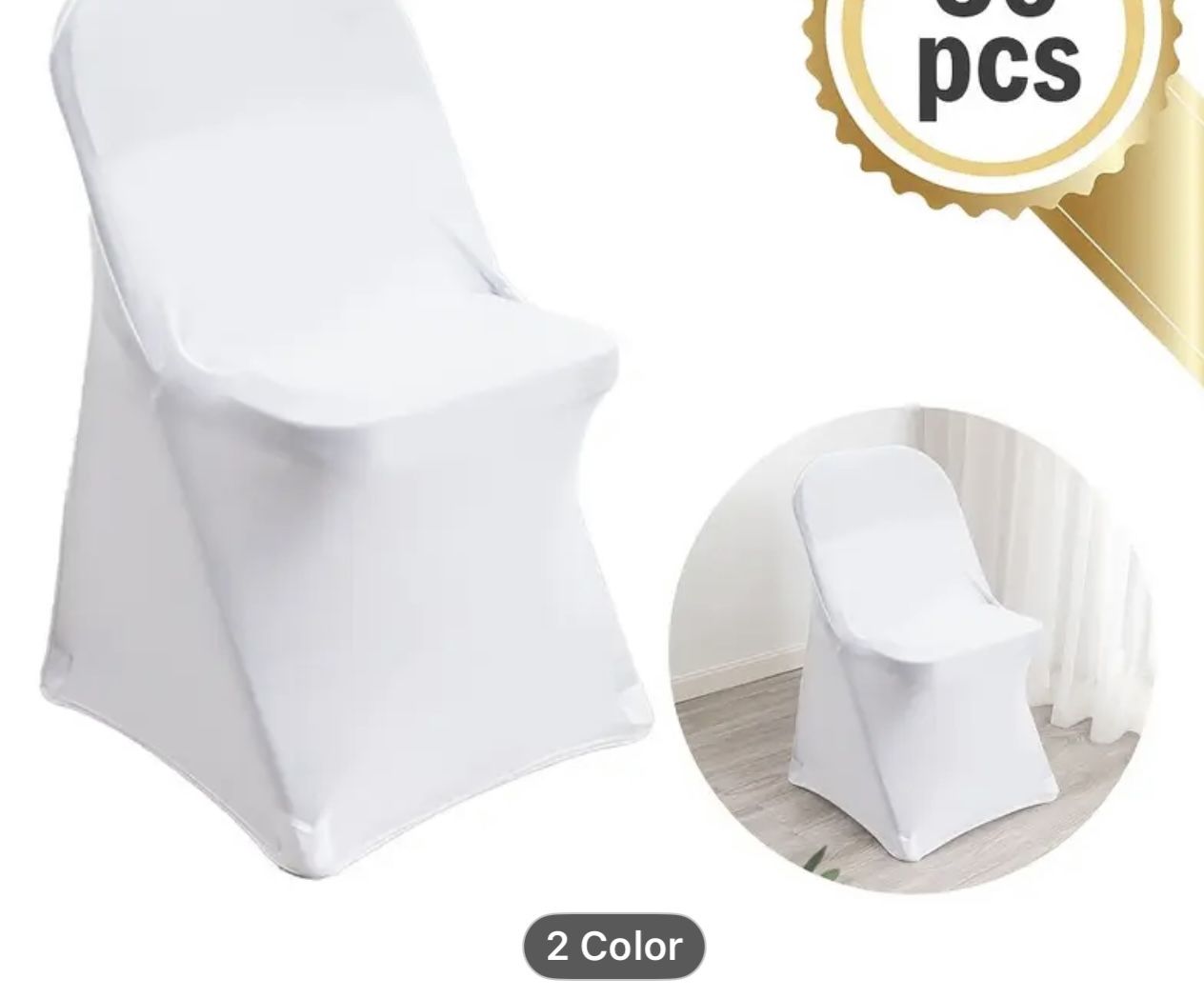 White Stretch Spandex Chair Covers 100
