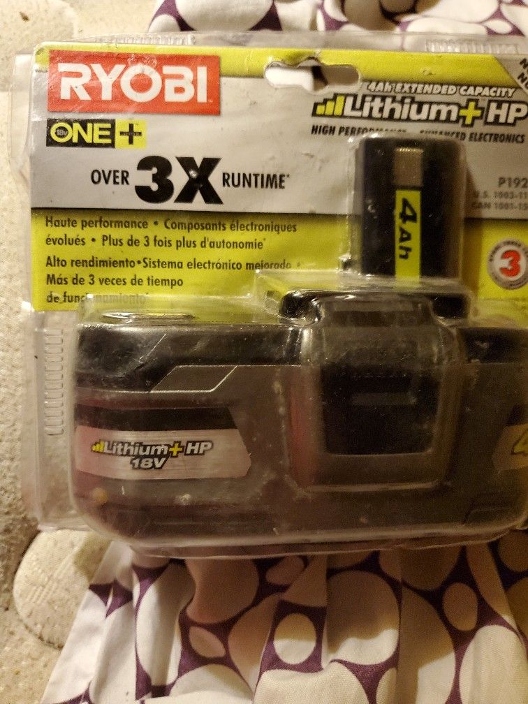 4AH Lithium +high Performance Ryobi Battery