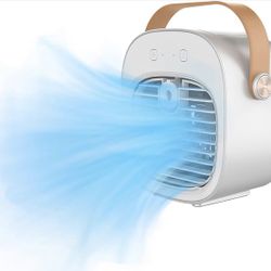 New-Portable Air Conditioners Rechargeable 6000mAh,Mini Air Conditioner,USB Small Personal AC Unit,3-Speed Quiet Evaporative Air Cooler Units for Room