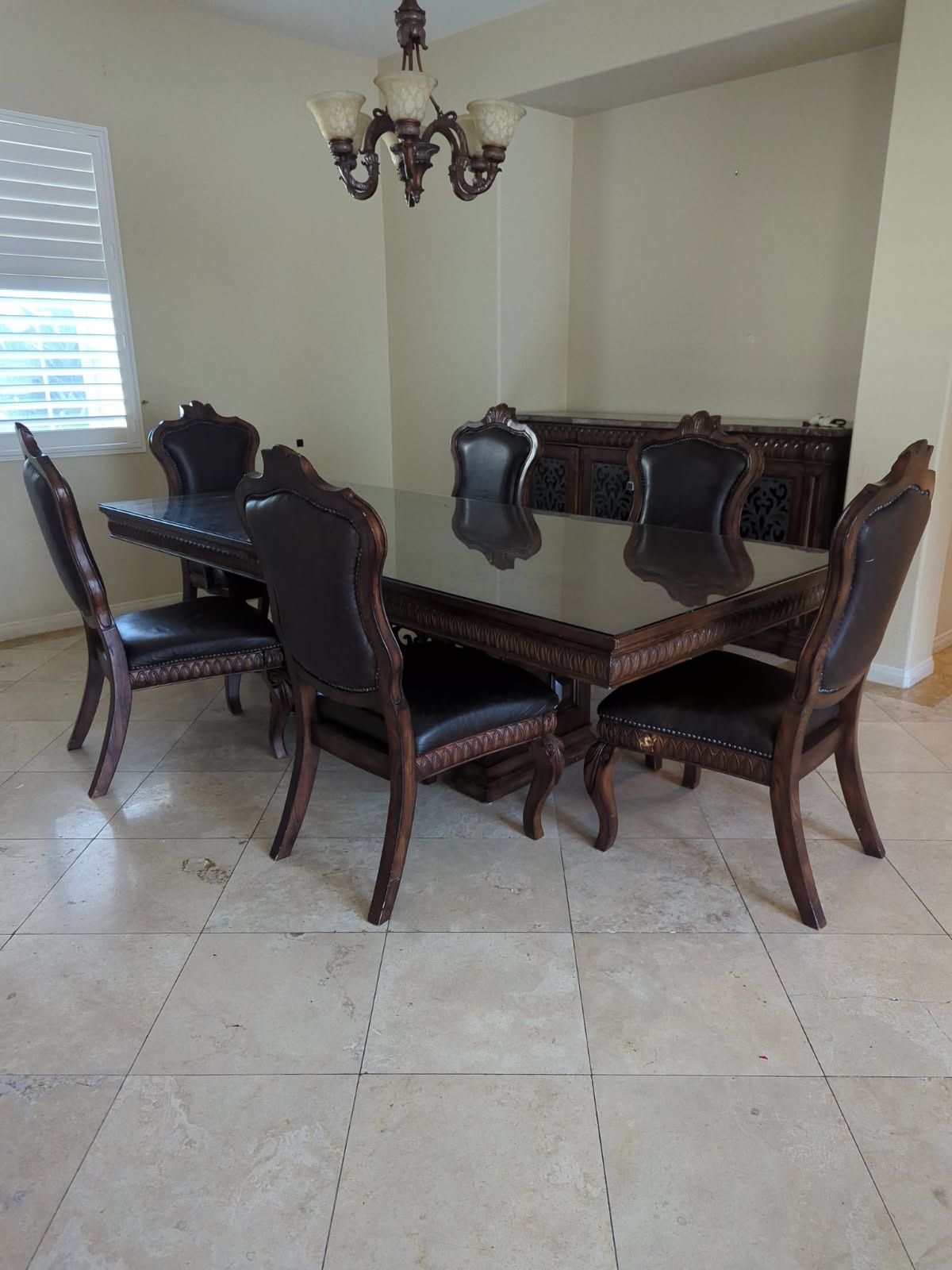 Dining Table And Buffet Cabinet